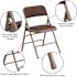 Carnegy Avenue Brown Patterned Metal Folding Chair (4-Pack)