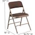 Carnegy Avenue Brown Patterned Metal Folding Chair (4-Pack)