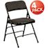 Carnegy Avenue Black Patterned Metal Folding Chair (4-Pack)