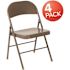 Carnegy Avenue Beige Metal Folding Chair (4-Pack)