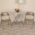 Carnegy Avenue Beige Metal Folding Chair (4-Pack)