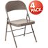 Carnegy Avenue Gray Metal Folding Chair (4-Pack)