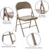 Carnegy Avenue Gray Metal Folding Chair (4-Pack)