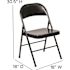 Black Hercules Series Double Braced Metal Folding Chairs with Footrests, Lightweight Steel Event Chairs (Set of 4)
