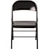 Black Hercules Series Double Braced Metal Folding Chairs with Footrests, Lightweight Steel Event Chairs (Set of 4)