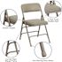 Carnegy Avenue Gray Vinyl/Gray Frame Metal Folding Chair (2-Pack)