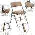 Carnegy Avenue Beige Vinyl/Beige Frame Metal Folding Chair (2-Pack)