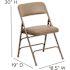 Carnegy Avenue Beige Vinyl/Beige Frame Metal Folding Chair (2-Pack)