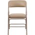 Carnegy Avenue Beige Vinyl/Beige Frame Metal Folding Chair (2-Pack)