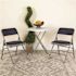 Carnegy Avenue Navy Fabric/Gray Frame Metal Folding Chair (2-Pack)