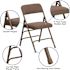 Carnegy Avenue Beige Fabric/Beige Frame Metal Folding Chair (2-Pack)