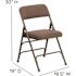 Carnegy Avenue Beige Fabric/Beige Frame Metal Folding Chair (2-Pack)