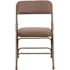 Carnegy Avenue Beige Fabric/Beige Frame Metal Folding Chair (2-Pack)