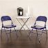 Carnegy Avenue Cobalt Blue Metal Folding Chair (2-Pack)