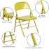 Carnegy Avenue Twisted Citron Metal Folding Chair (2-Pack)