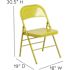 Carnegy Avenue Twisted Citron Metal Folding Chair (2-Pack)