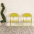 Carnegy Avenue Twisted Citron Metal Folding Chair (2-Pack)