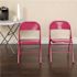 Carnegy Avenue Shockingly Fuchsia Metal Folding Chair (2-Pack)