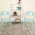 Carnegy Avenue Tantalizing Teal Metal Folding Chair (2-Pack)