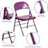 Carnegy Avenue Impulsive Purple Metal Folding Chair (2-Pack)