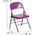 Carnegy Avenue Impulsive Purple Metal Folding Chair (2-Pack)