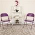 Carnegy Avenue Impulsive Purple Metal Folding Chair (2-Pack)