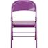 Carnegy Avenue Impulsive Purple Metal Folding Chair (2-Pack)