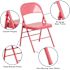 Carnegy Avenue Bubblegum Pink Metal Folding Chair (2-Pack)