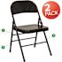 Carnegy Avenue Black Metal Folding Chair (2-Pack)