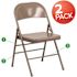 Carnegy Avenue Beige Metal Folding Chair (2-Pack)