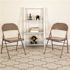 Carnegy Avenue Beige Metal Folding Chair (2-Pack)
