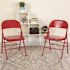 Carnegy Avenue Red Metal Folding Chair (2-Pack)