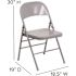 Carnegy Avenue Gray Metal Folding Chair (2-Pack)