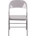 Carnegy Avenue Gray Metal Folding Chair (2-Pack)