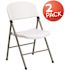 Carnegy Avenue White Metal Folding Chair (2-Pack)