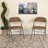 Carnegy Avenue Beige Metal Folding Chair (2-Pack)