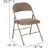Carnegy Avenue Gray Metal Folding Chair (2-Pack)