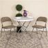 Carnegy Avenue Gray Metal Folding Chair (2-Pack)