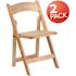 Carnegy Avenue Natural Wood Folding Chair (2-Pack)