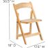 Carnegy Avenue Natural Wood Folding Chair (2-Pack)