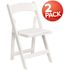 Carnegy Avenue White Wood Folding Chair (2-Pack)