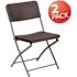 Carnegy Avenue Brown Metal Folding Chair (2-Pack)