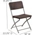 Carnegy Avenue Brown Metal Folding Chair (2-Pack)