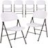 Carnegy Avenue Mirra Granite White Plastic Folding Chairs (Set of 6)