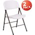 Carnegy Avenue Granite White Metal Folding Chair (2-Pack)