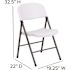 Carnegy Avenue Granite White Metal Folding Chair (2-Pack)