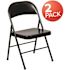Carnegy Avenue Black Metal Folding Chair (2-Pack)