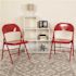 Carnegy Avenue Red Metal Folding Chair (2-Pack)