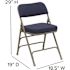 Carnegy Avenue Navy Fabric/Gray Frame Metal Folding Chair (2-Pack)