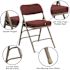 Flash Furniture Burgundy Fabric/Gray Frame Metal Folding Chair (2-Pack)